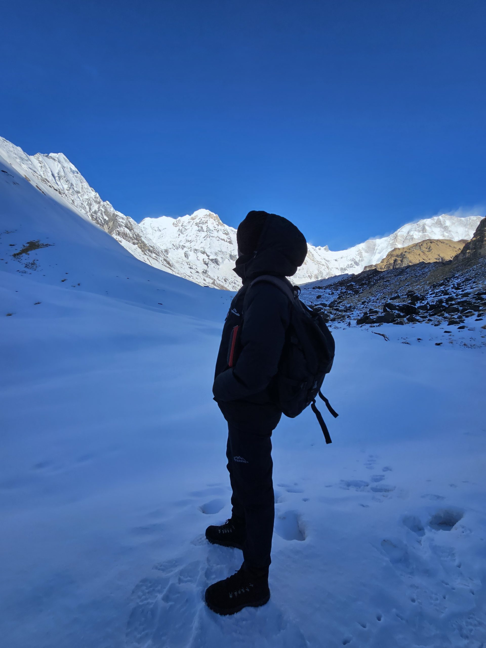 Standing in Snow | Annapurna Base Camp Trek
